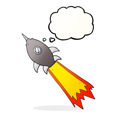 düşünce kabarcık karikatür uzay gemisi
