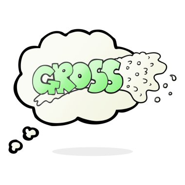 Brüt düşünce kabarcık karikatür