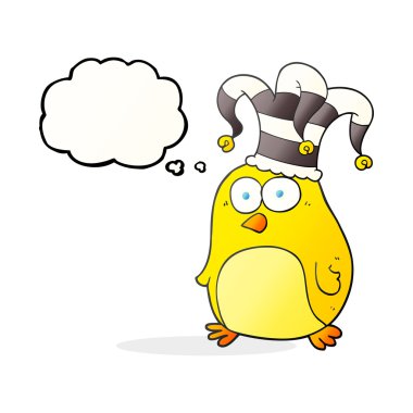 düşünce kabarcık karikatür komik kuş