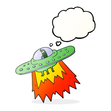 düşünce balonu karikatür ufo