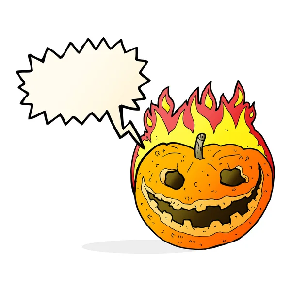 Konuşma baloncuklu garip balkabağı.