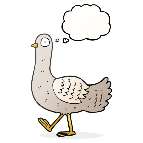 思想泡沫卡通鸽子 — 图库矢量图片