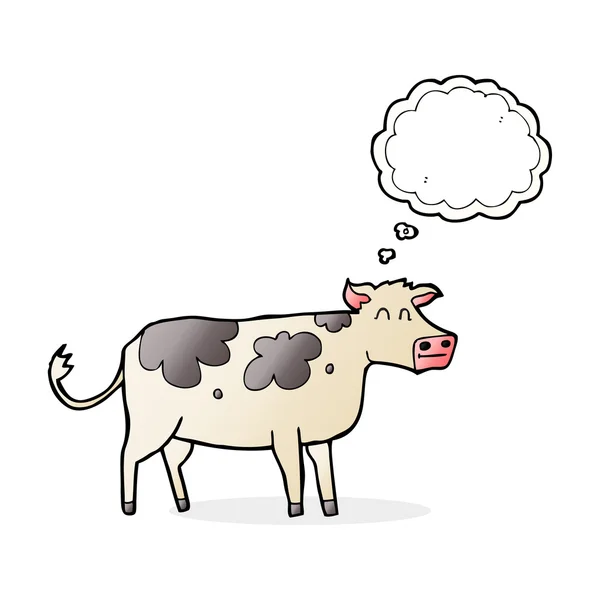 Pensamento bolha vaca dos desenhos animados —  Vetores de Stock