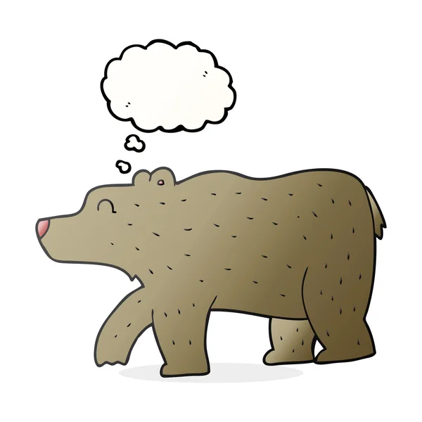 Ajatus kupla sarjakuva karhu — vektorikuva