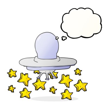 düşünce kabarcık karikatür uçan daire