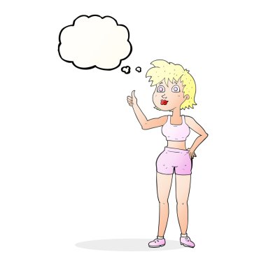 kabarcık karikatür mutlu jimnastik salonu kadın sanıyordum