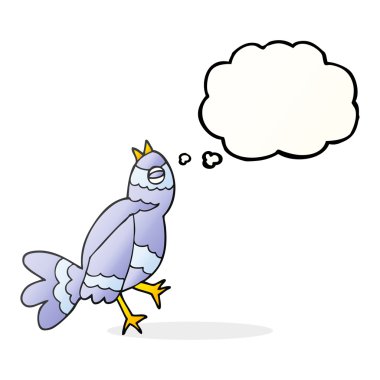 kabarcık karikatür kuş şarkı düşündüm