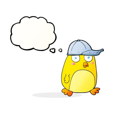 kabarcık karikatür kuş şapkalı sanıyordum