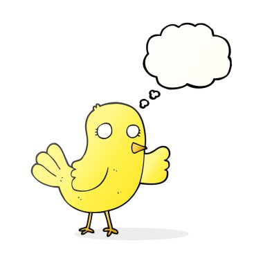 düşünce kabarcık karikatür kuş