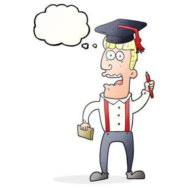 düşünce kabarcık karikatür öğrenci vurguladı