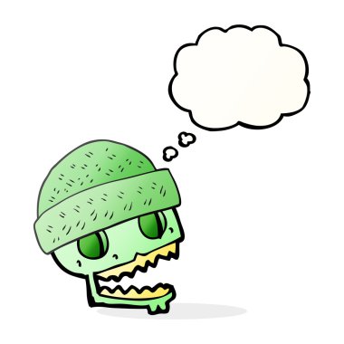 kabarcık karikatür kafatası şapka takıyor sanıyordum