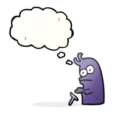 kabarcık karikatür küçük düşünce uzaylı