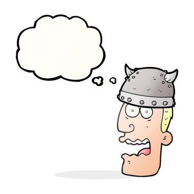 savaşçı adam çığlık düşünce kabarcık karikatür