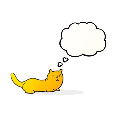 düşünce kabarcık karikatür kedi