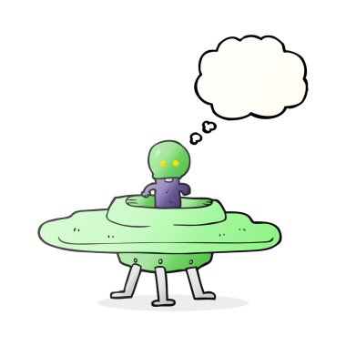 düşünce kabarcık karikatür uçan daire