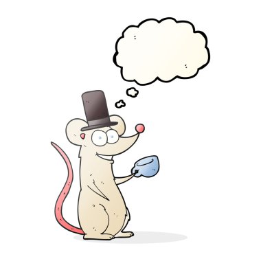 kabarcık karikatür fare ile çay fincanı sanıyordum