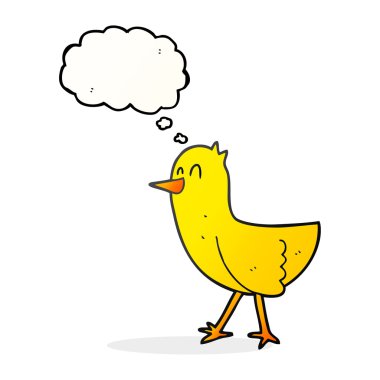 düşünce kabarcık karikatür kuş