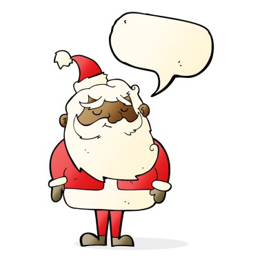 Konuşma balonlu çizgi film Noel Baba