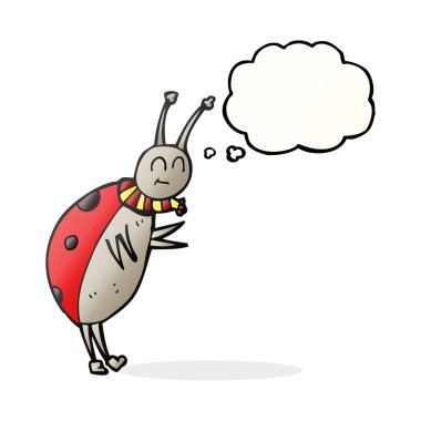 düşünce kabarcık karikatür uğur böceği