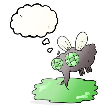 düşünce kabarcık karikatür brüt sinek