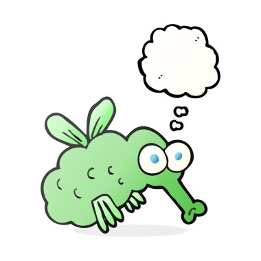 düşünce kabarcık karikatür sinek