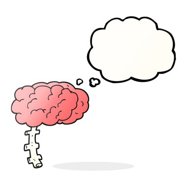 düşünce kabarcık karikatür beyin
