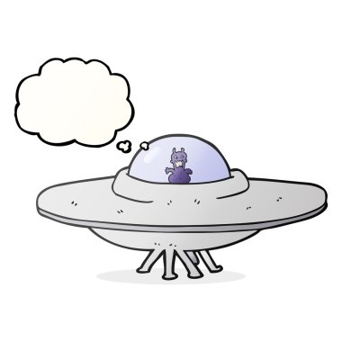 düşünce balonu karikatür ufo