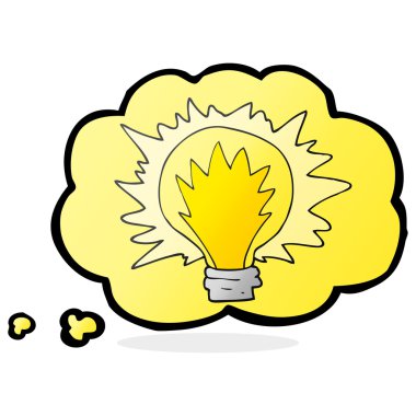 düşünce kabarcık karikatür ampul