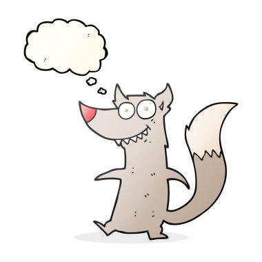 düşünce kabarcık karikatür küçük kurt