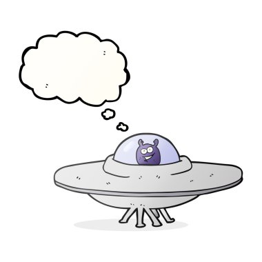 düşünce kabarcık karikatür uçan daire