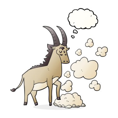 düşünce kabarcık karikatür antilop
