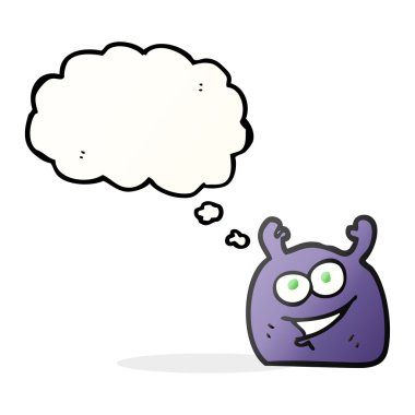 kabarcık karikatür küçük düşünce uzaylı