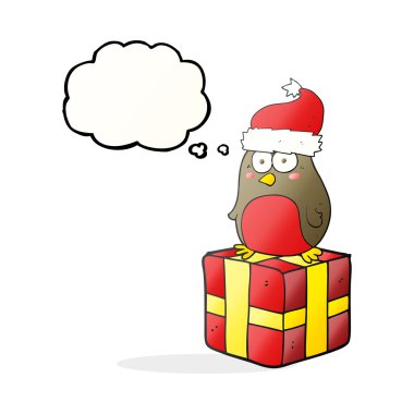 düşünce kabarcık karikatür robin hediye