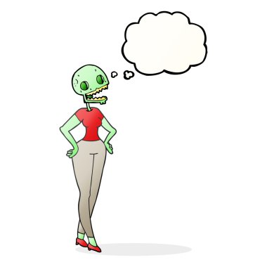 kabarcık karikatür zombi kadın sanıyordum