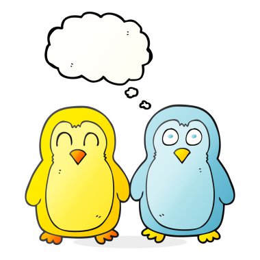 el ele tutuşarak kabarcık karikatür kuşlar sanıyordum