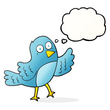 düşünce kabarcık karikatür kuş