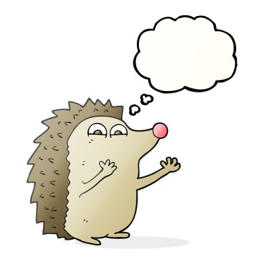 kabarcık karikatür sevimli kirpi sanıyordum