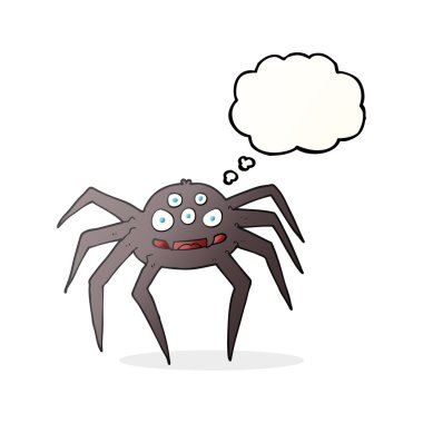 düşünce kabarcık karikatür örümcek