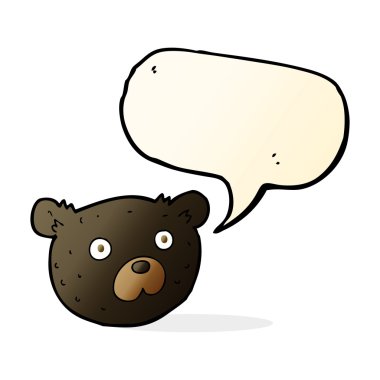 çizgi film siyah ayı ile konuşma balonu