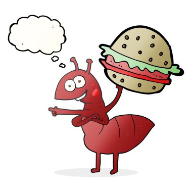 kabarcık karikatür karınca yiyecek taşıyan sanıyordum