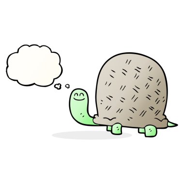 düşünce kabarcık karikatür kaplumbağa