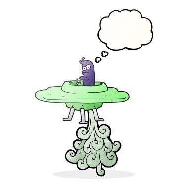 düşünce kabarcık karikatür uçan daire