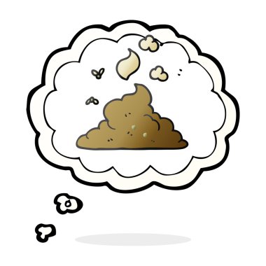 kaka yığını Buhar kabarcık karikatür sanıyordum