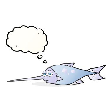düşünce kabarcık karikatür kılıç balığı