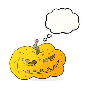 düşünce balonu çizgi film Cadılar Bayramı Balkabağı