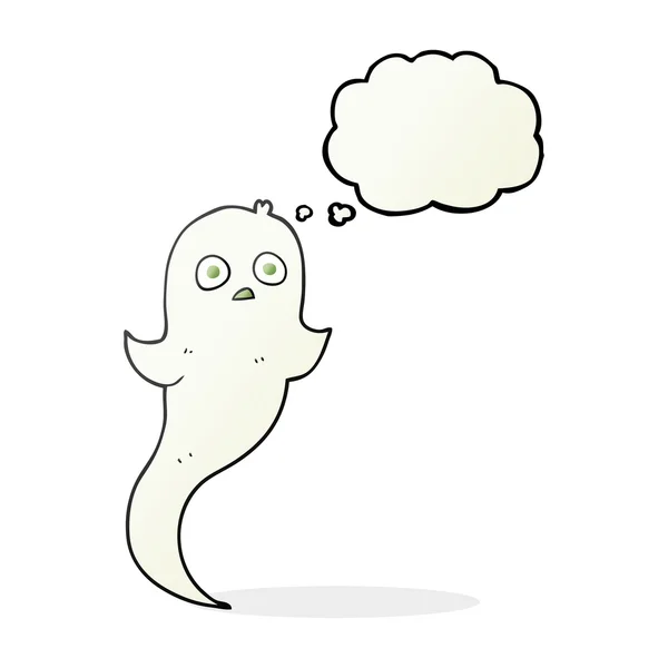 Pensée bulle dessin animé halloween fantôme — Image vectorielle