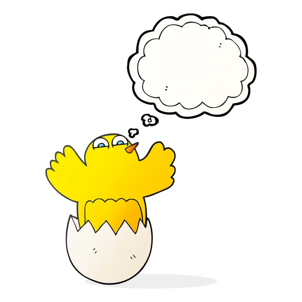 Thought bubble cartoon hatching egg — Stock Vector