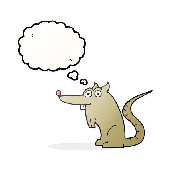 Gedachte zeepbel cartoon rat — Stockvector