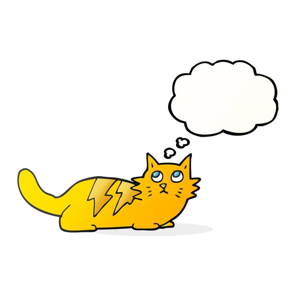 Thought bubble cartoon cat — Stock Vector