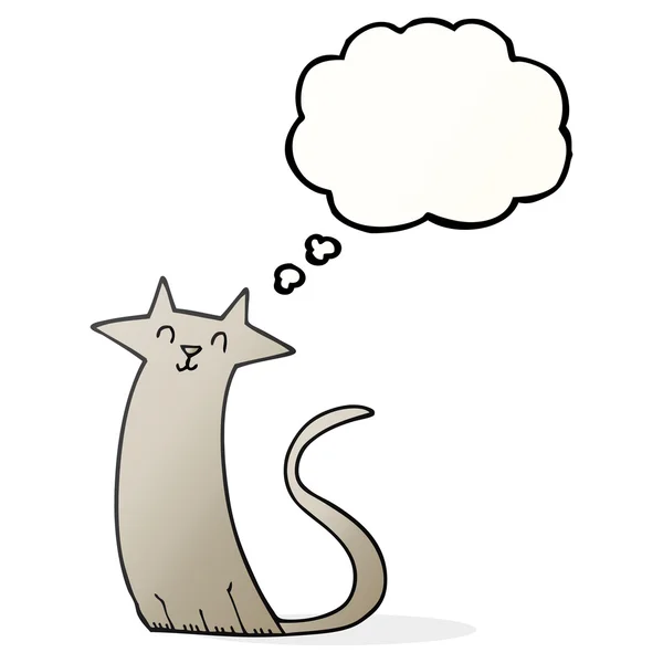 Pensée bulle dessin animé chat — Image vectorielle